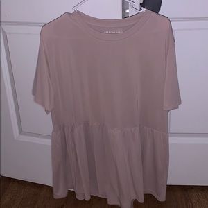 American Eagle pink babydoll top